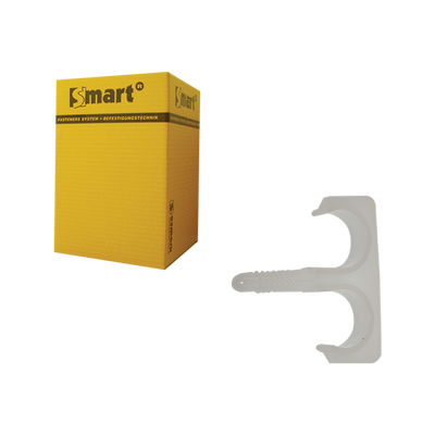pgb-Europe SMART | Nylon plugclip dubbel 24-28 wit | 25 st - SM0PCDN002400283