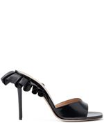 Andrea Wazen mules Rouches 105 mm en cuir - Noir