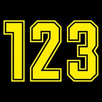 Keyline Style Yellow Flock Numbers - thumbnail