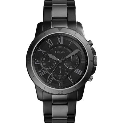 Fossil heren Grant blauwe band/cr?mekleurige wijzerplaat roestvrij staal FSFS5269