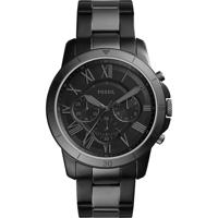 Fossil heren Grant blauwe band/cr?mekleurige wijzerplaat roestvrij staal FSFS5269