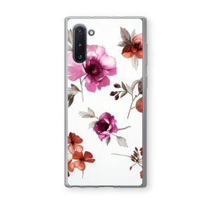 Geschilderde bloemen: Samsung Galaxy Note 10 Transparant Hoesje