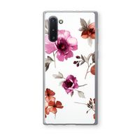 Geschilderde bloemen: Samsung Galaxy Note 10 Transparant Hoesje