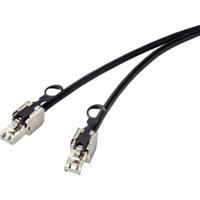 Renkforce RF-4538226 RJ45 Netwerkkabel, patchkabel CAT 6A S/FTP 3.00 m Zwart Met trekring voor ontgrendeling 1 stuk(s)