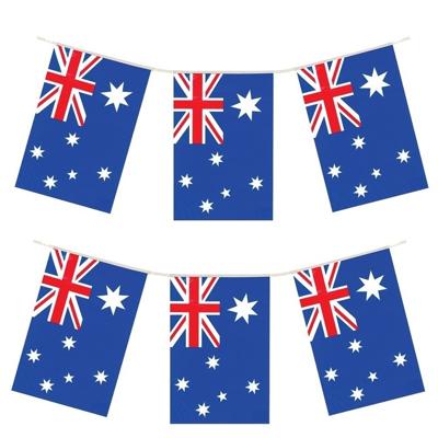 Vlaggenlijn Australie - 2x - landen decoratie - 4 meter - Australische vlaggetjes