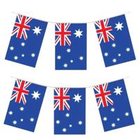 Vlaggenlijn Australie - 2x - landen decoratie - 4 meter - Australische vlaggetjes