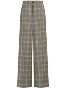 Marni pantalon palazzo à carreaux - Jaune