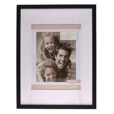 Fotolijstje Paris - 30 x 40 cm - zwart - met passe partout - 22 x 28 cm - hout