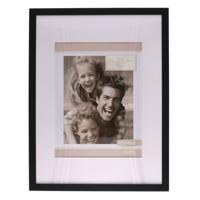 Fotolijstje Paris - 30 x 40 cm - zwart - met passe partout - 22 x 28 cm - hout