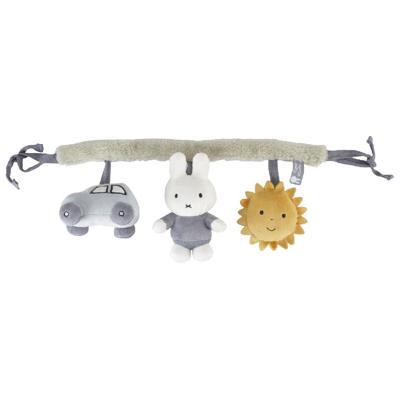 Nijntje fluffy wagenspanner + geluid blauw