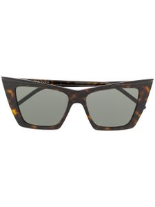 Saint Laurent Eyewear lunettes de soleil SL372003 à monture papillon - Marron