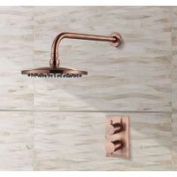 Douchearm SaniClear Copper | 35 cm | Wandmontage | Messing | Rond | Geborsteld Koper