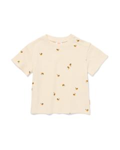 HEMA Newborn T-shirt Wafel Bijen Ecru (ecru)
