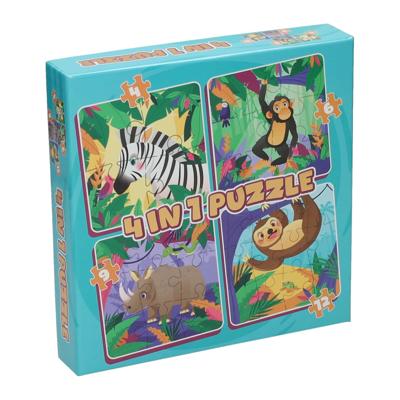 Wins Holland Legpuzzel 4in1 - wilde dieren, 12st.