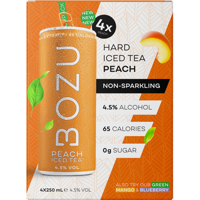 Bozu Hard Iced Tea Peach 4x250ML bij Jumbo