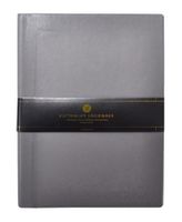 Verhaak notitieboek met bullets 15 x 21 cm papier/leer grijs - thumbnail