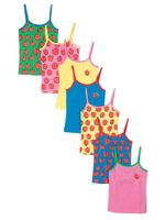 Stella McCartney Kids lot de 7 débardeurs à logo imprimé - Rose