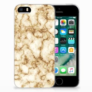 Apple iPhone SE | 5S TPU Siliconen Hoesje Marmer Goud