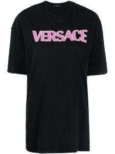 Versace t-shirt en coton à logo imprimé - Noir