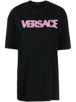 Versace t-shirt en coton à logo imprimé - Noir - thumbnail