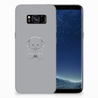 Samsung Galaxy S8 Telefoonhoesje met Naam Grijs Baby Olifant