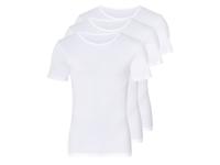 LIVERGY 3 heren T-shirts (Ronde hals, Wit, XL)