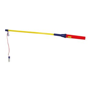 Lampionstokje rood/blauw/geel met lichtje 50 cm