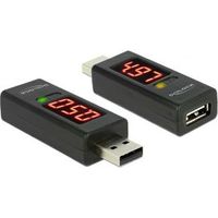 Delock 65569 Adapter USB 2.0 A male > A female met LED-indicator voor Volt en Ampère - thumbnail