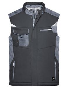 James & Nicholson JN825 Craftsmen Softshell Vest -STRONG- - Black/Carbon - L