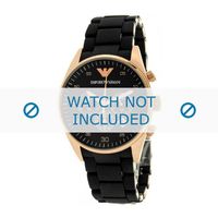 Horlogeband Armani AR5905 Rubber Zwart 22mm