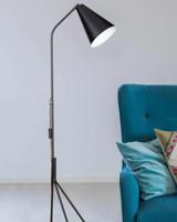 Grote zwarte vloerlamp met E27 fitting & schakelaar By Rydens Yukon