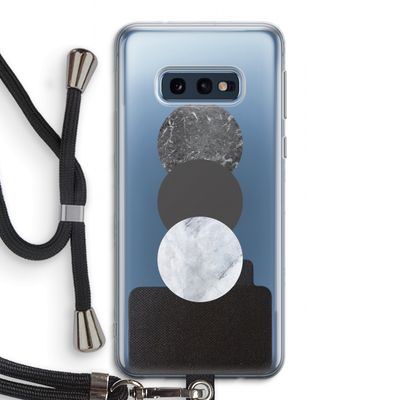 Marmeren cirkels: Samsung Galaxy S10e Transparant Hoesje met koord