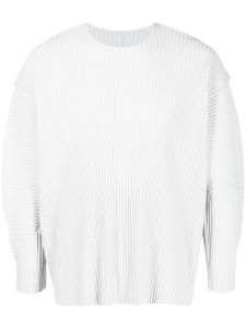 Homme Plissé Issey Miyake sweat à effet plissé - Gris