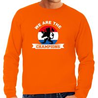 Oranje sweater / trui Holland / Nederland supporter we are the champions EK/ WK voor heren - thumbnail