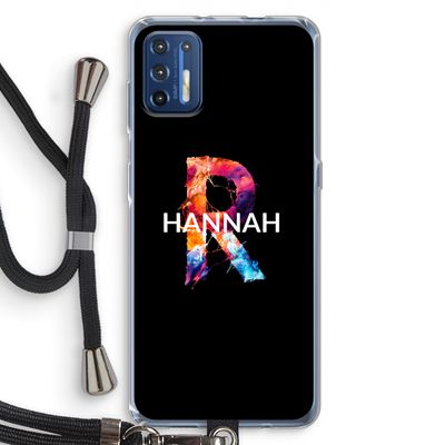 Abstract Spectrum: Motorola Moto G9 Plus Transparant Hoesje met koord