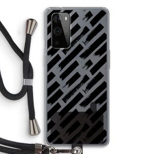 Zwarte vegen: OnePlus 9 Pro Transparant Hoesje met koord