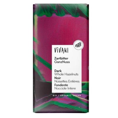 Pure chocolade met hele hazelnoten - 100 gram