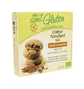 Koekjes met creme choco/hazelnoot glutenvrij bio