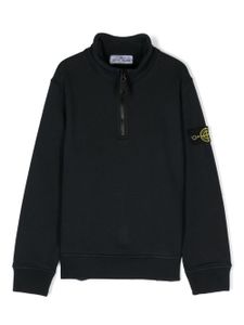 Stone Island Junior sweat en coton à motif Compass - Bleu