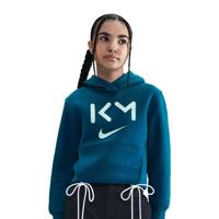Nike Kylian Mbappé Club Fleece Hoodie Kids Blauwgroen Lichtblauw