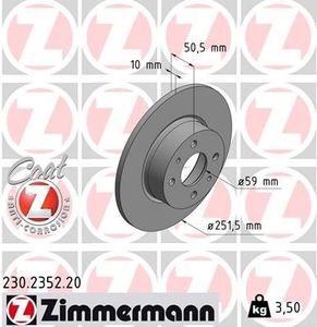 Remschijf Coat Z 230235220