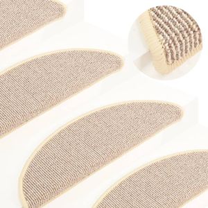 VidaXL Trapmatten 15 st 56x17x3 cm wit en bruin