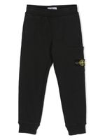 Stone Island Junior pantalon de jogging à patch Compass - Noir - thumbnail