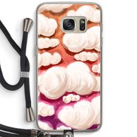 Katoen Wolken: Samsung Galaxy S7 Transparant Hoesje met koord