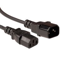 ACT AK5217 Voedingskabel C13 - C14 Zwart - 5 meter