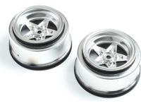 Losi - Rear Wheel Satin Chrome (2): 22S Drag (LOS43048)