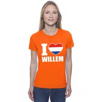 Oranje I love Willem shirt dames - thumbnail
