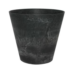 Ter Steege Bloempot - zwart - natuursteen look - D32 x H29 cm - bloempot