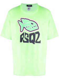 DSQUARED2 t-shirt en coton à logo imprimé - Vert