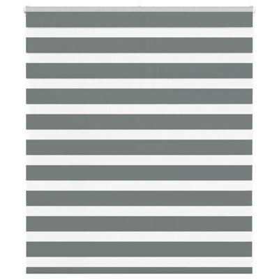 VidaXL Zebra rolgordijn 130x100 cm stofbreedte 125,9 cm donkergrijs